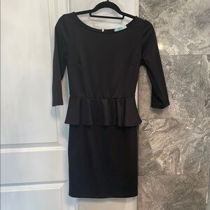 Elegant Black Peplum Dress